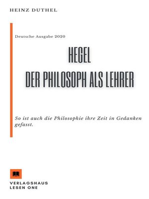 cover image of Mein Schulbuch Der Philosophie Hegel. Der Philosoph Als Lehrer